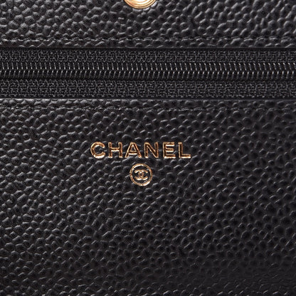 Chanel Caviar Quilted Wallet On Chain WOC Black 6 of 9