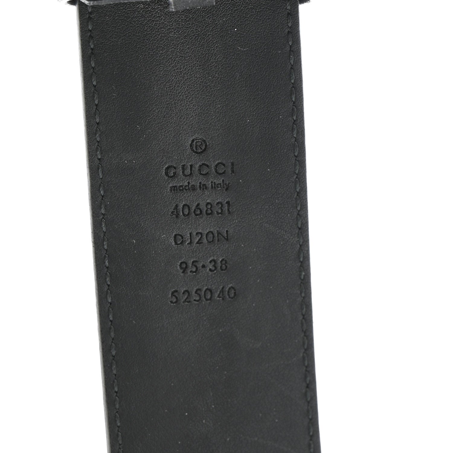 Gucci Textured Calfskin Double G 40mm Belt 95 38 Black 3 of 5