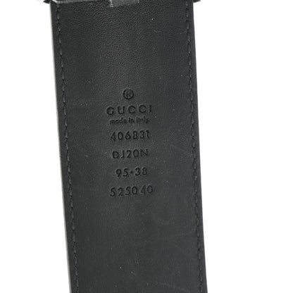 Gucci Textured Calfskin Double G 40mm Belt 95 38 Black 3 of 5