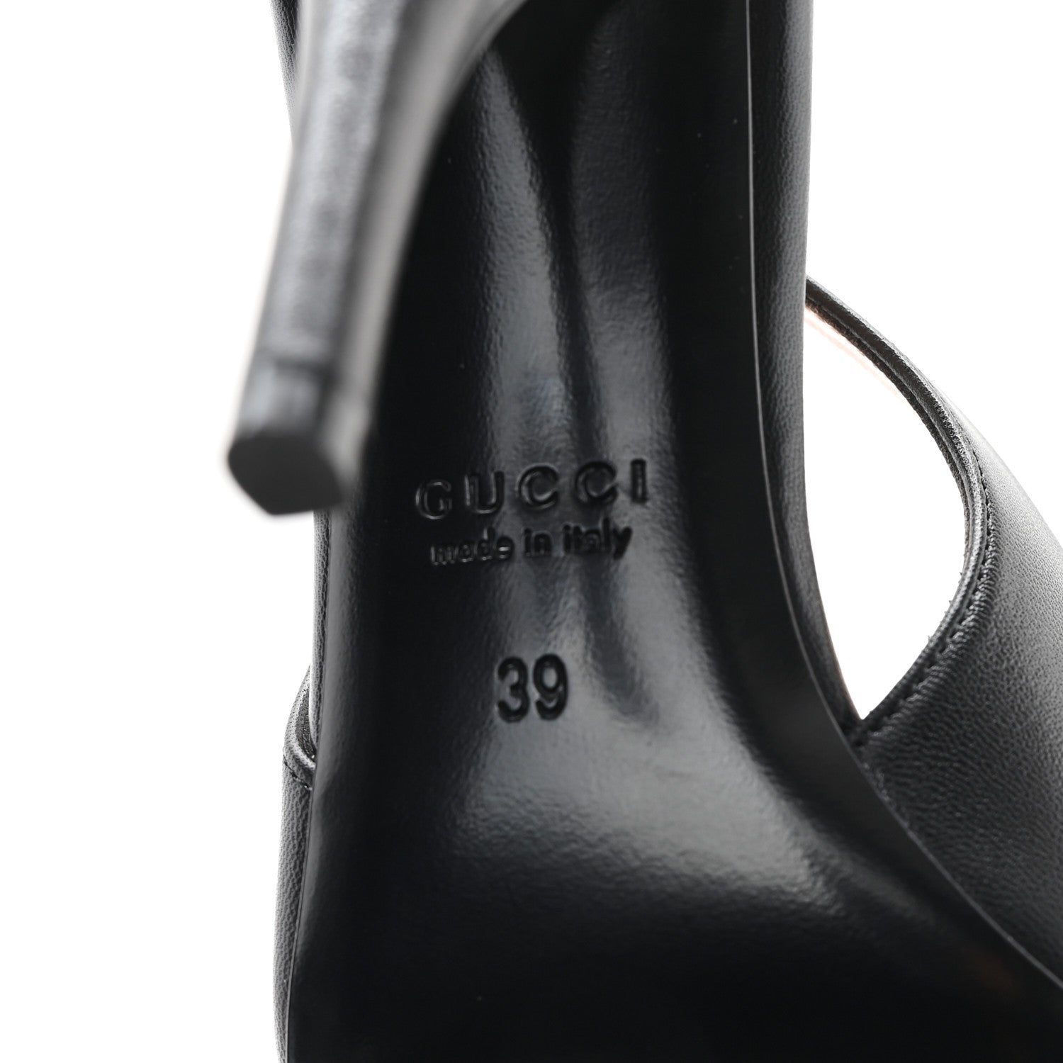Gucci Malaga Kid Horsebit Erin 105mm Slingback Pumps 39 Black 7 of 9