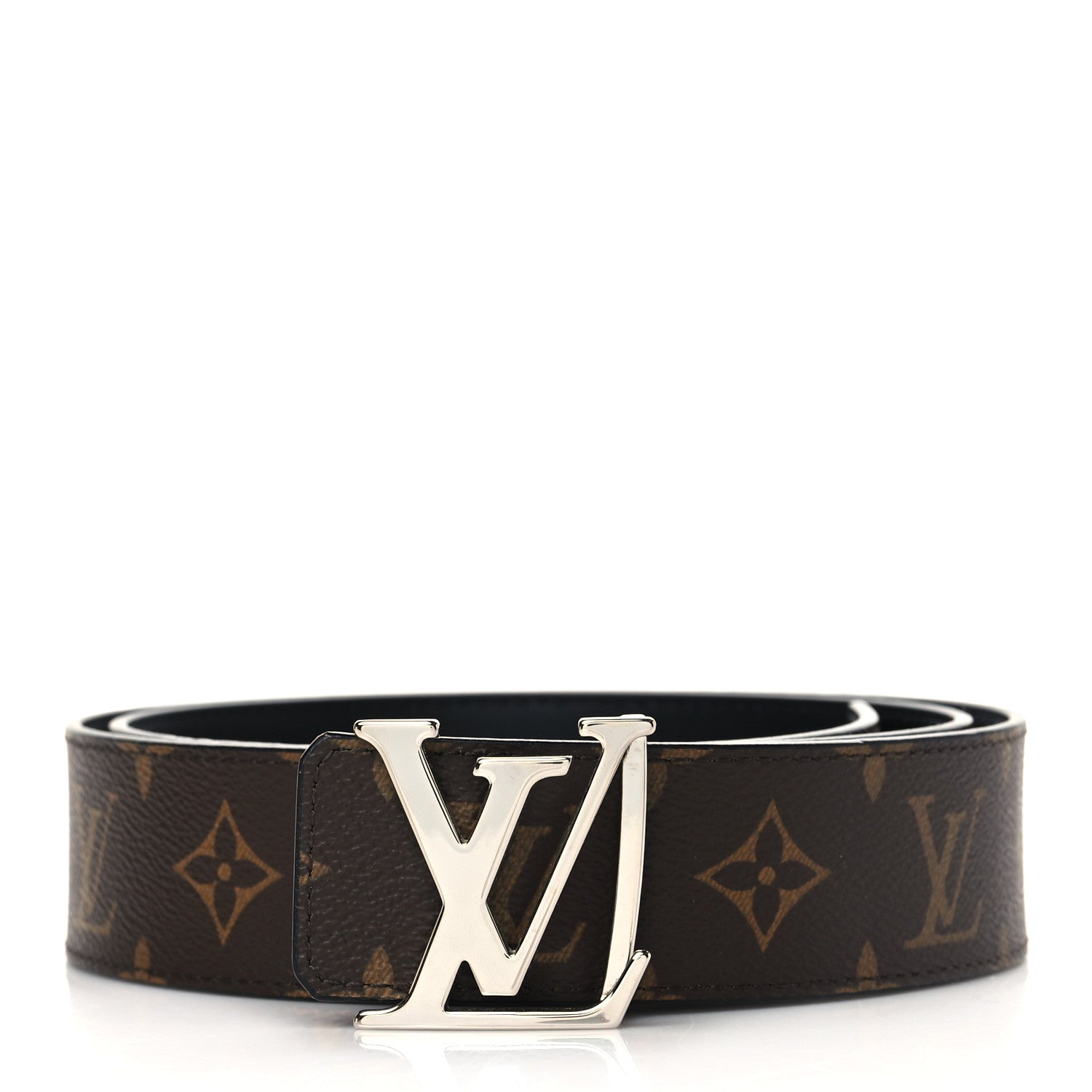 Louis Vuitton Calfskin Monogram 40mm LV Initiales Reversible Belt 95 38 Black 1 of 6