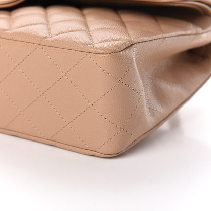 Chanel Caviar Quilted Medium Double Flap Beige 10 of 10