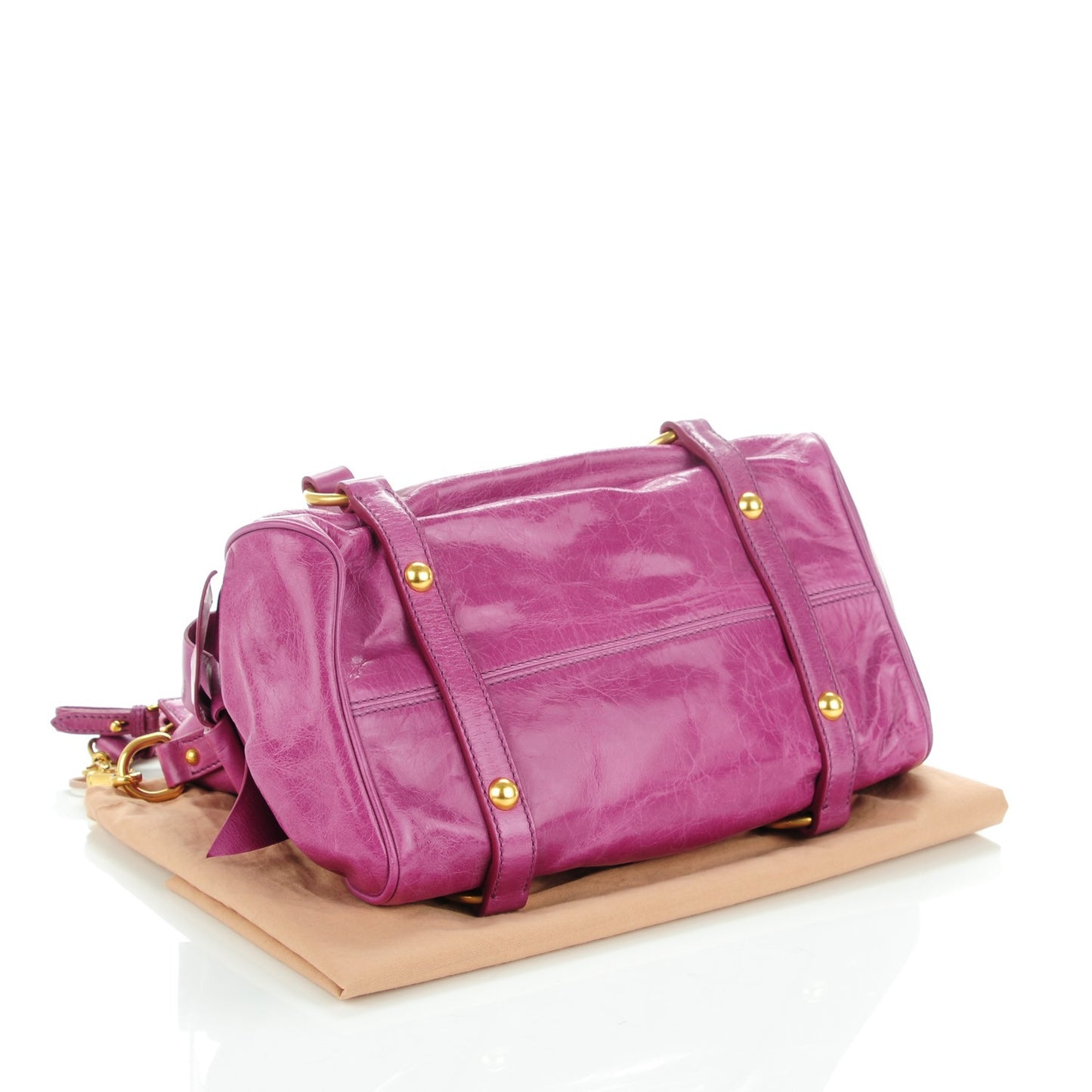 Vitello Lux Mini Bow Bag Fuchsia