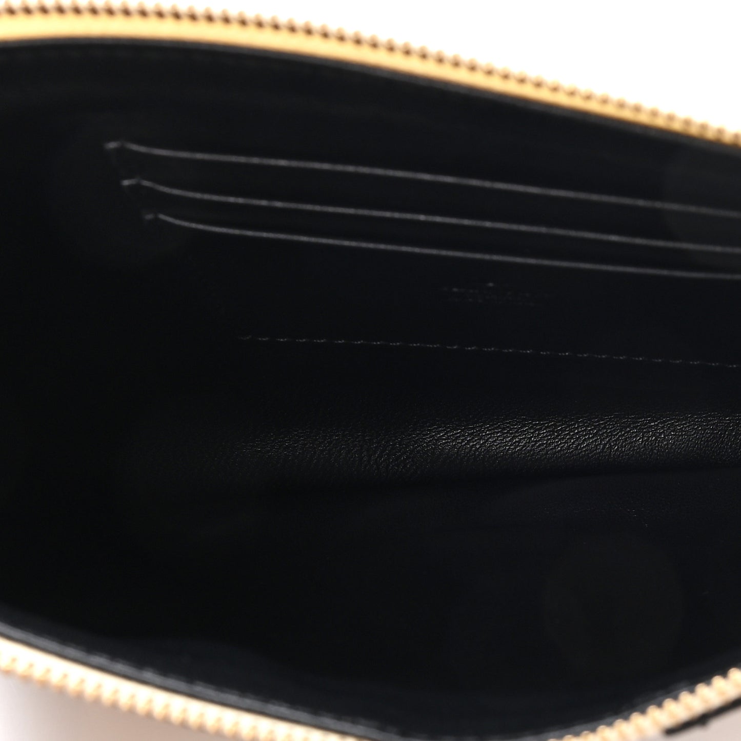 Nappa Vlogo Zip Pouch Butter Black
