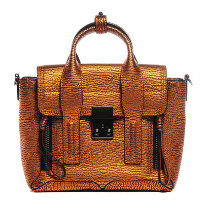 3.1 Phillip Lim 3.1 Metallic Leather Mini Pashli Satchel Copper 1 of 11