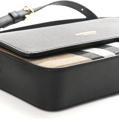 Burberry Grained Calfskin House Check Tartan Mix New Hampshire Black 7 of 8