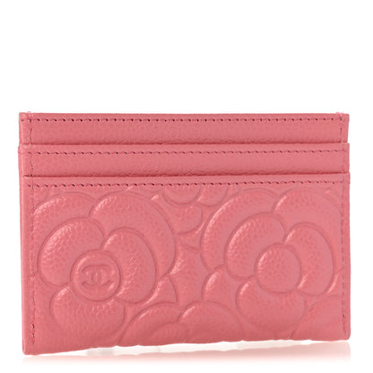 Chanel Caviar Camellia Embossed Card Holder Pink 3 of 8