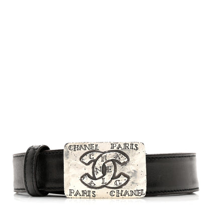 Chanel Calfskin Metal CC 31 Rue Cambon Belt 75 30 Black 1 of 5
