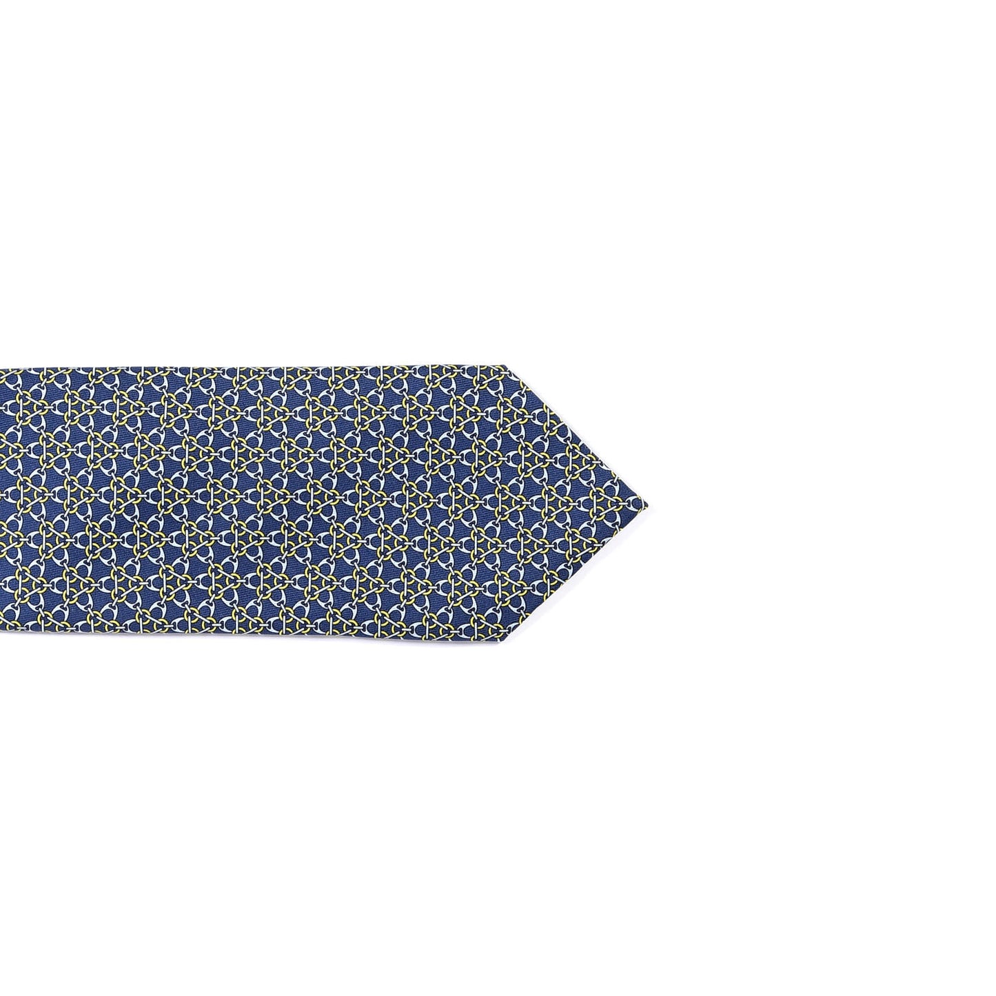 Silk Mens Ronde Des Etriers Neck Tie Ocean Ciel Jaune