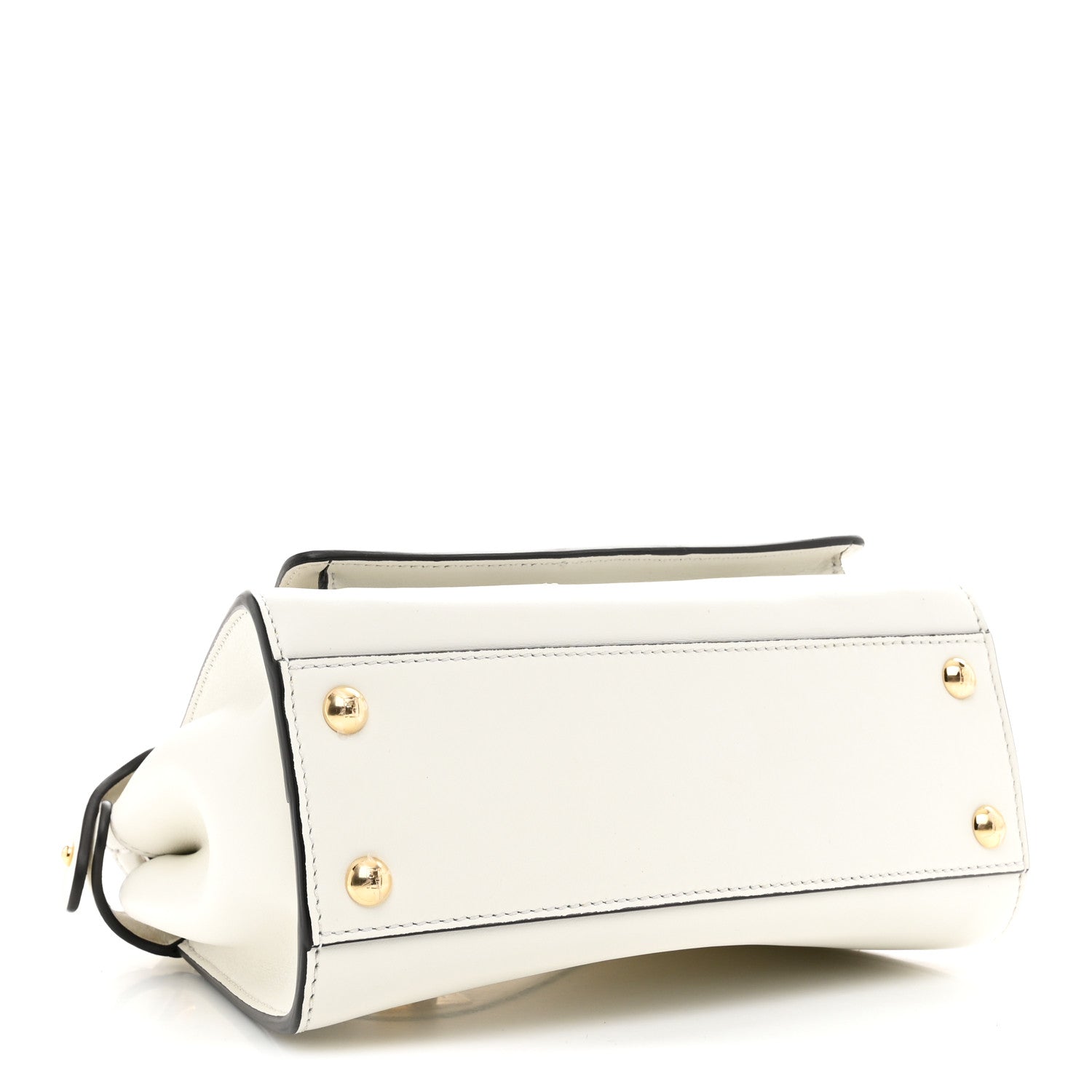 Fendi Nappa Pocket Mini Peekaboo Iconic Satchel White 1864397