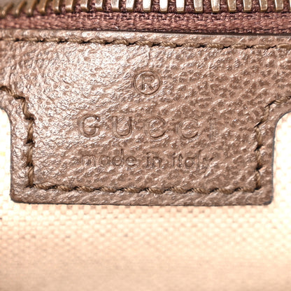 Gucci GG Supreme Monogram Textured Dollar Calfskin Web Small Ophidia Day Backpack Beige Ebony Fluorescent Fuchsia 6 of 14