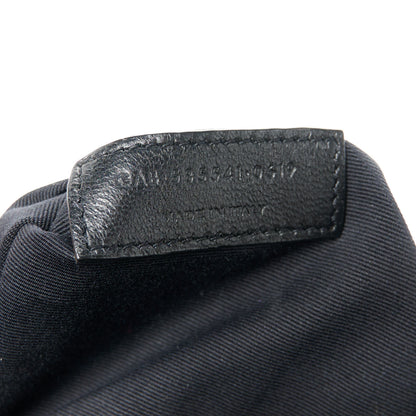 Saint Laurent Suede All-Over Monogram Crossbody Burgundy 8 of 11