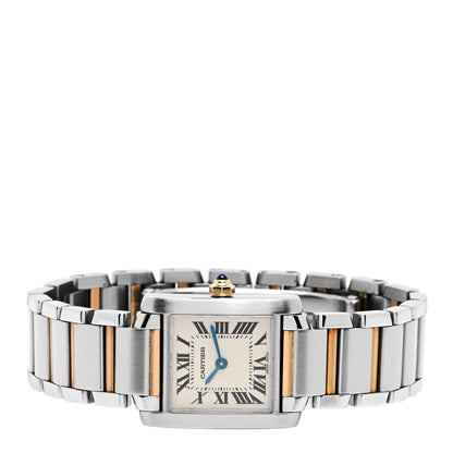 Cartier Stainless Steel 18K Yellow Gold 20mm Tank Francaise Quartz Watch 4 of 10