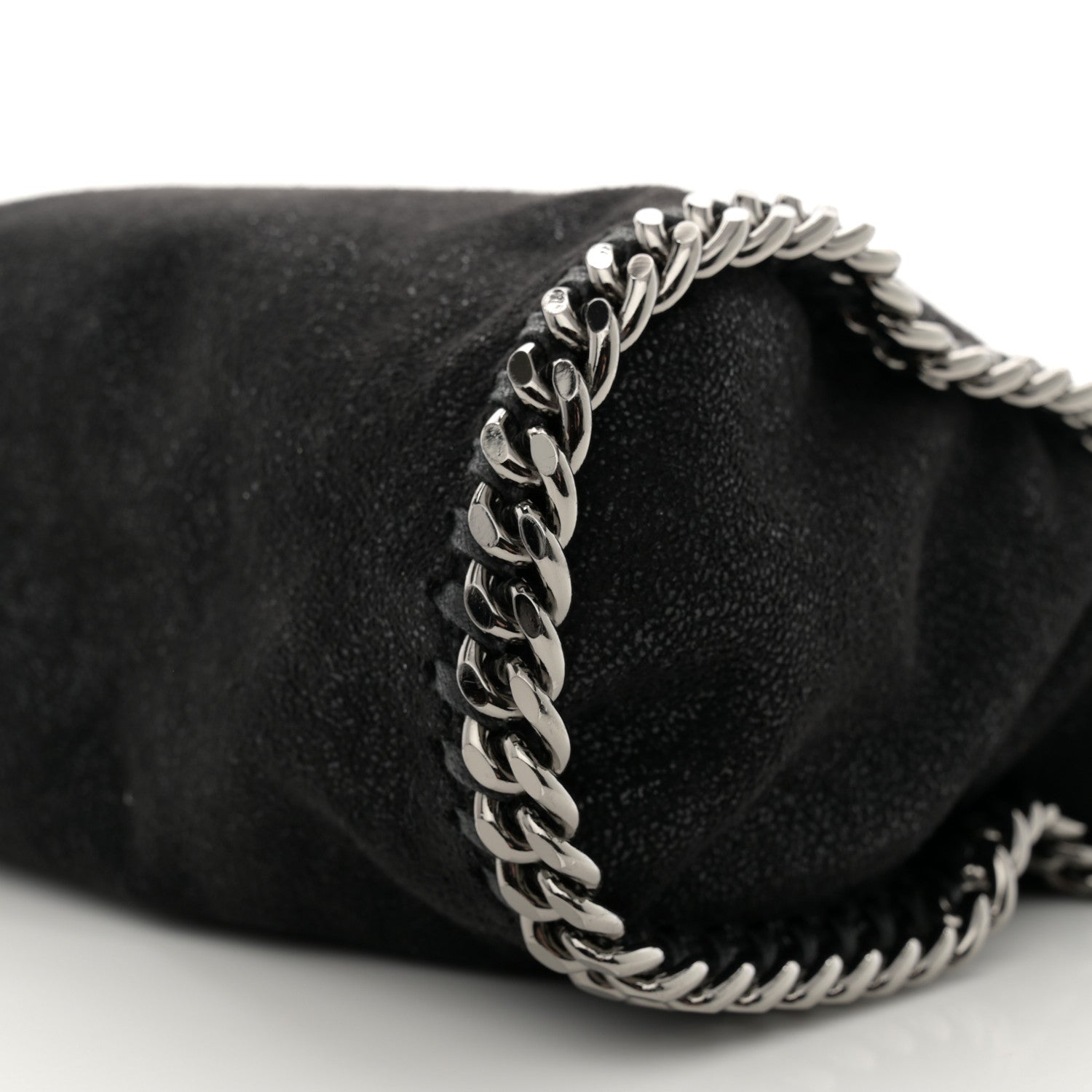 Stella McCartney Shaggy Deer Mini Falabella Fold Over Tote Black 9 of 9