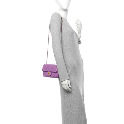 Chanel Lambskin Quilted Mini Rectangular Pearl Crush Flap Purple 2 of 11