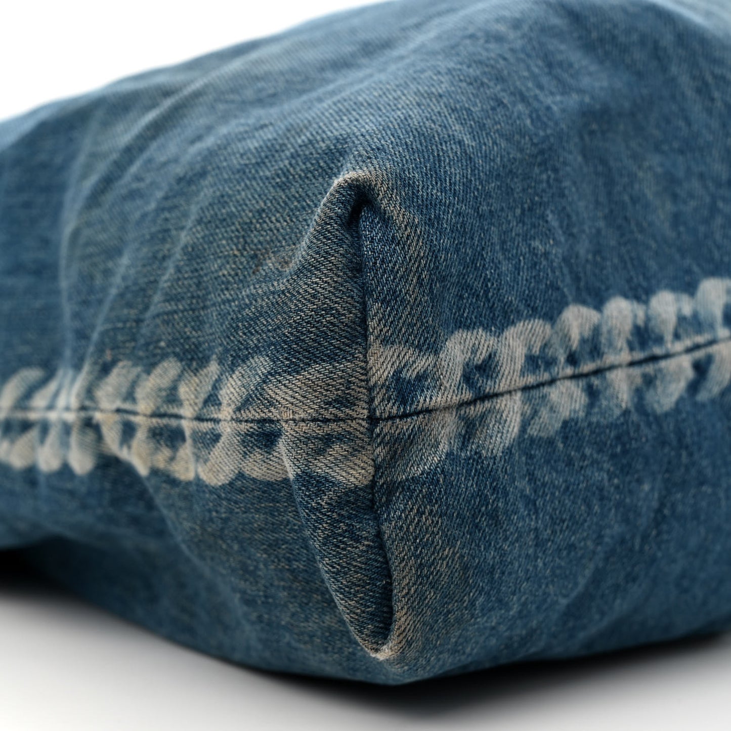 Denim Printed Shopping Bag Blue