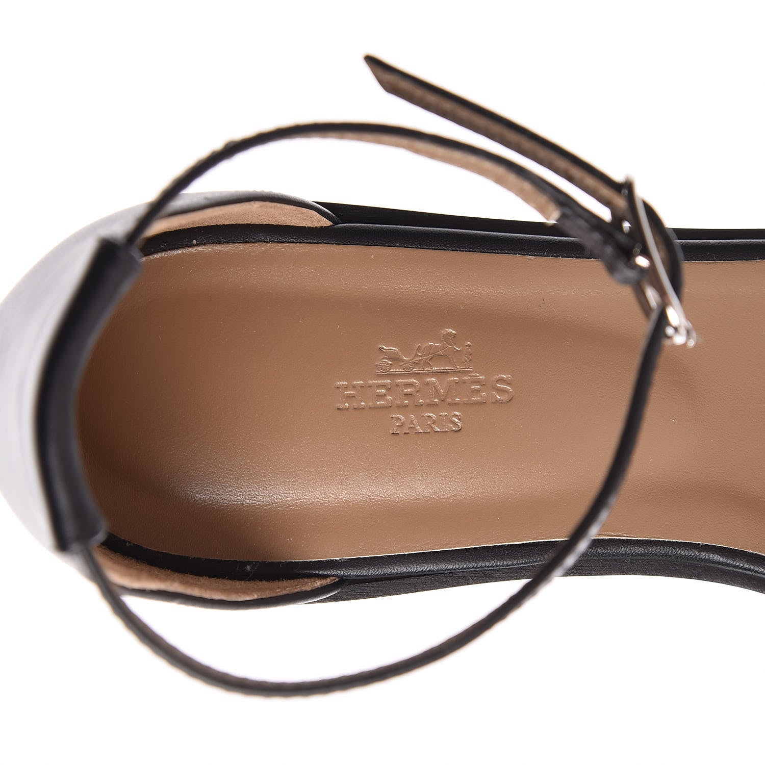 Hermes Calfskin Santorini Sandals 41 Black 6 of 8