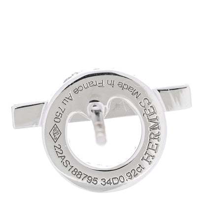 Hermes 18K White Gold Diamond Finesse Earrings 3 of 5