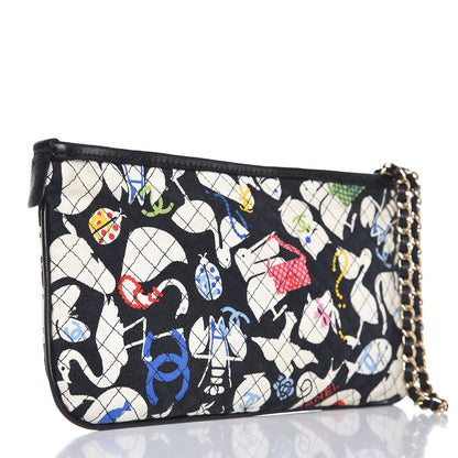 Chanel Canvas Animal Printed Cosmetic Pouch Multicolor 3 of 8