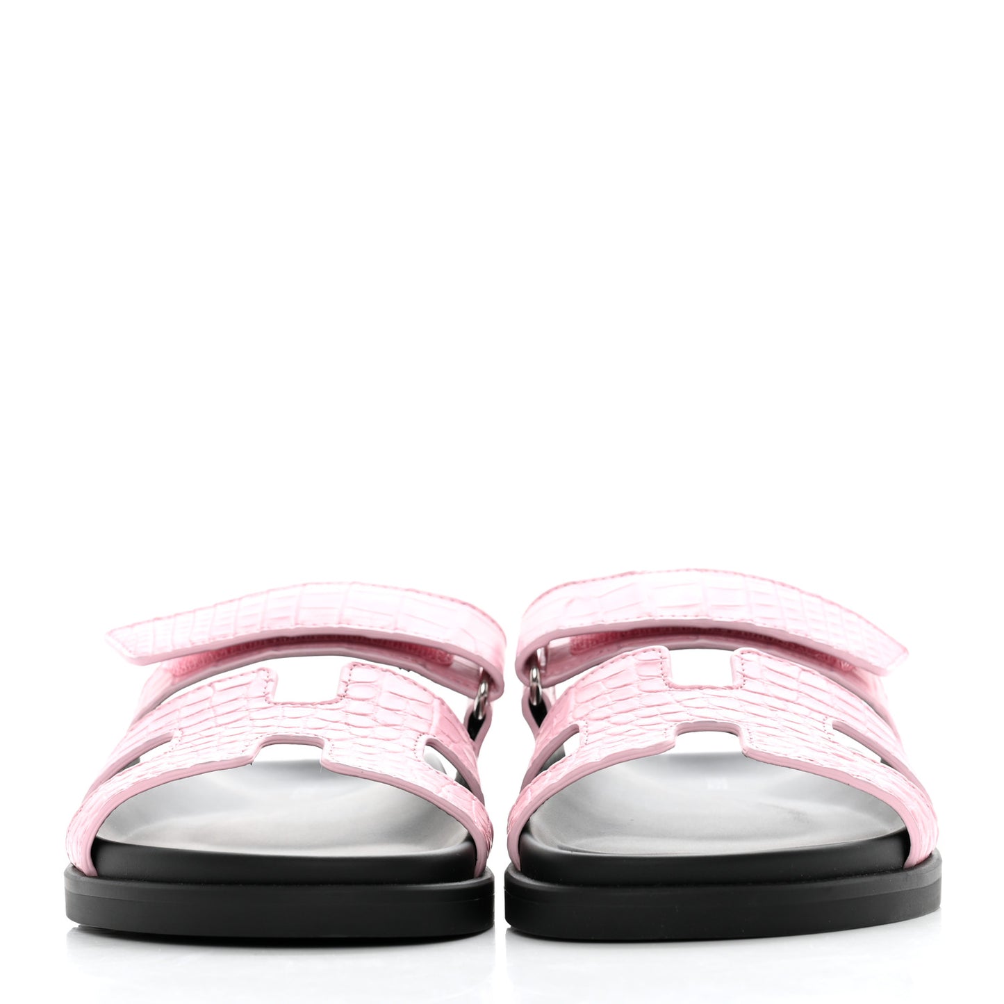 Matte Alligator Womens Chypre Sandals 36.5 Pink