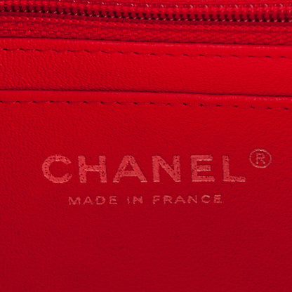 Chanel Caviar Chevron Quilted Mini Rectangular Flap Red 6 of 7