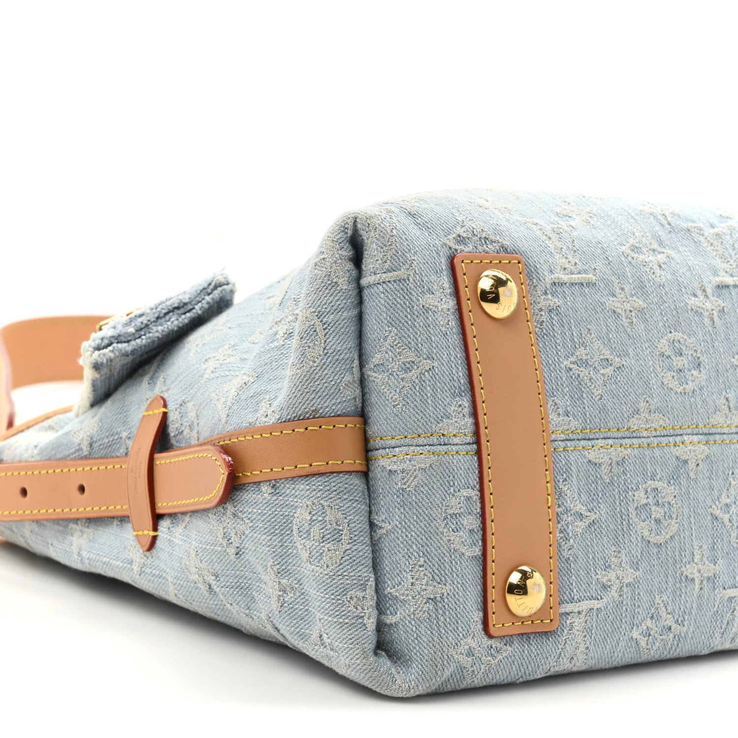 Louis Vuitton Monogram Denim CarryAll PM Sky Blue 9 of 10