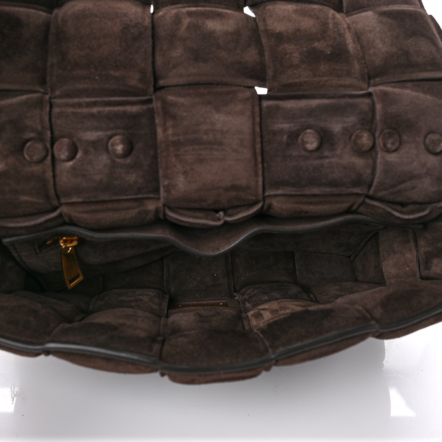 Bottega Veneta Suede Maxi Intrecciato Padded Chain Cassette Crossbody Bag Fondant 4 of 8