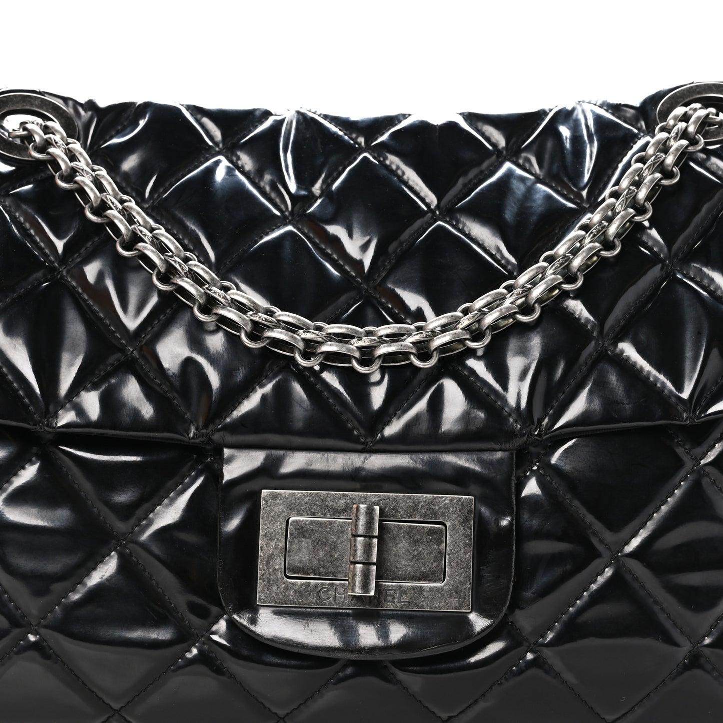 Vinyl Quilted XXL Reissue Flap Black