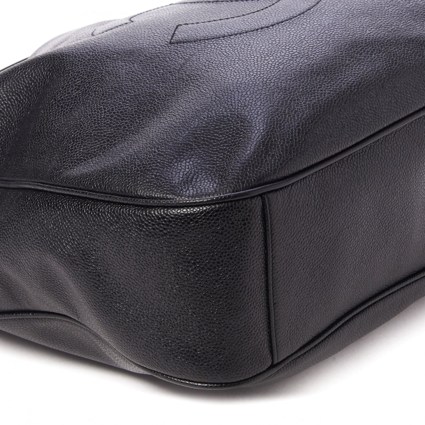 Caviar Large CC Shoulder Bag Black