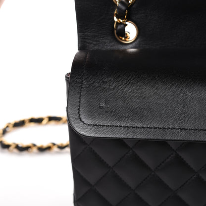 Chanel Lambskin Quilted Medium Double Flap Black 9 of 15