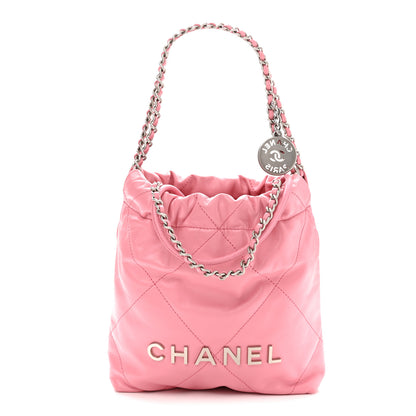 Chanel Shiny Calfskin Quilted Mini Chanel 22 Pink 1 of 11