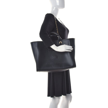 Chanel Calfskin Medium Deauville Tote Black 2 of 11
