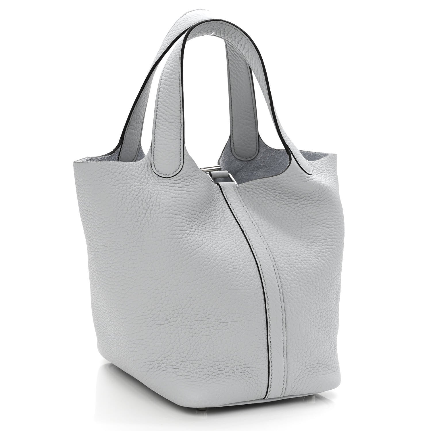 Hermes Taurillon Clemence Picotin Lock 18 PM Bleu Pale 3 of 11