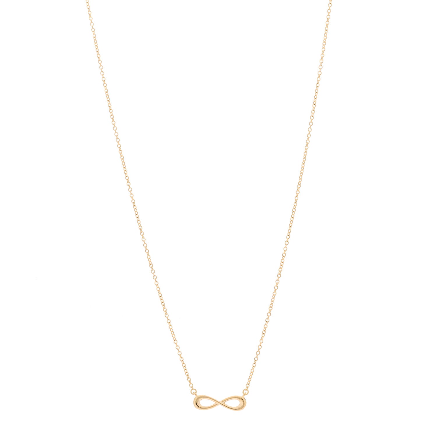 Tiffany 18K Rose Gold Infinity Pendant Necklace 1 of 4