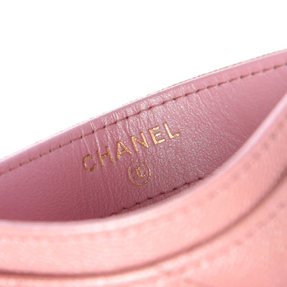 Chanel Iridescent Caviar Quilted Card Holder Rose Pink 6 of 9