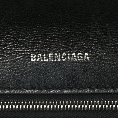 Balenciaga Grained Calfskin Small Hourglass Top Handle Bag Black 5 of 12
