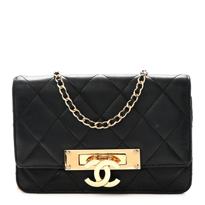 Chanel Lambskin Quilted Golden Class Wallet on Chain WOC Black 1 of 10