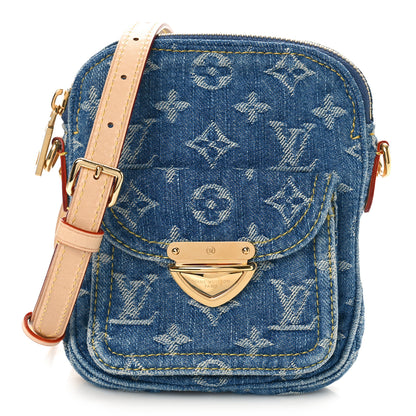 Louis Vuitton Monogram Denim Camera Bag Blue 1 of 8