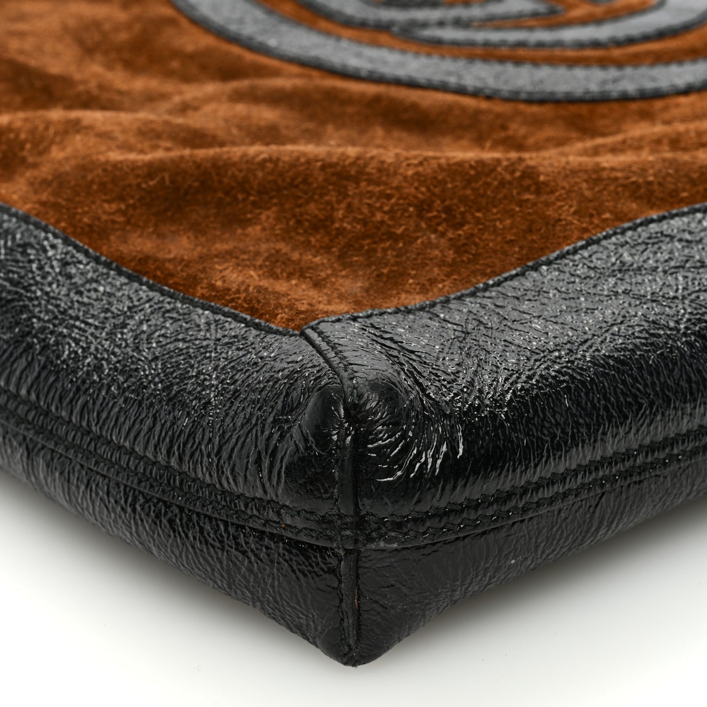 Suede Large Ophidia Vertical Shopping Tote Chestnut