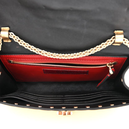 Valentino Garavani Metallic Nappa Rockstud Spike Wallet on Chain Mekong 5 of 11