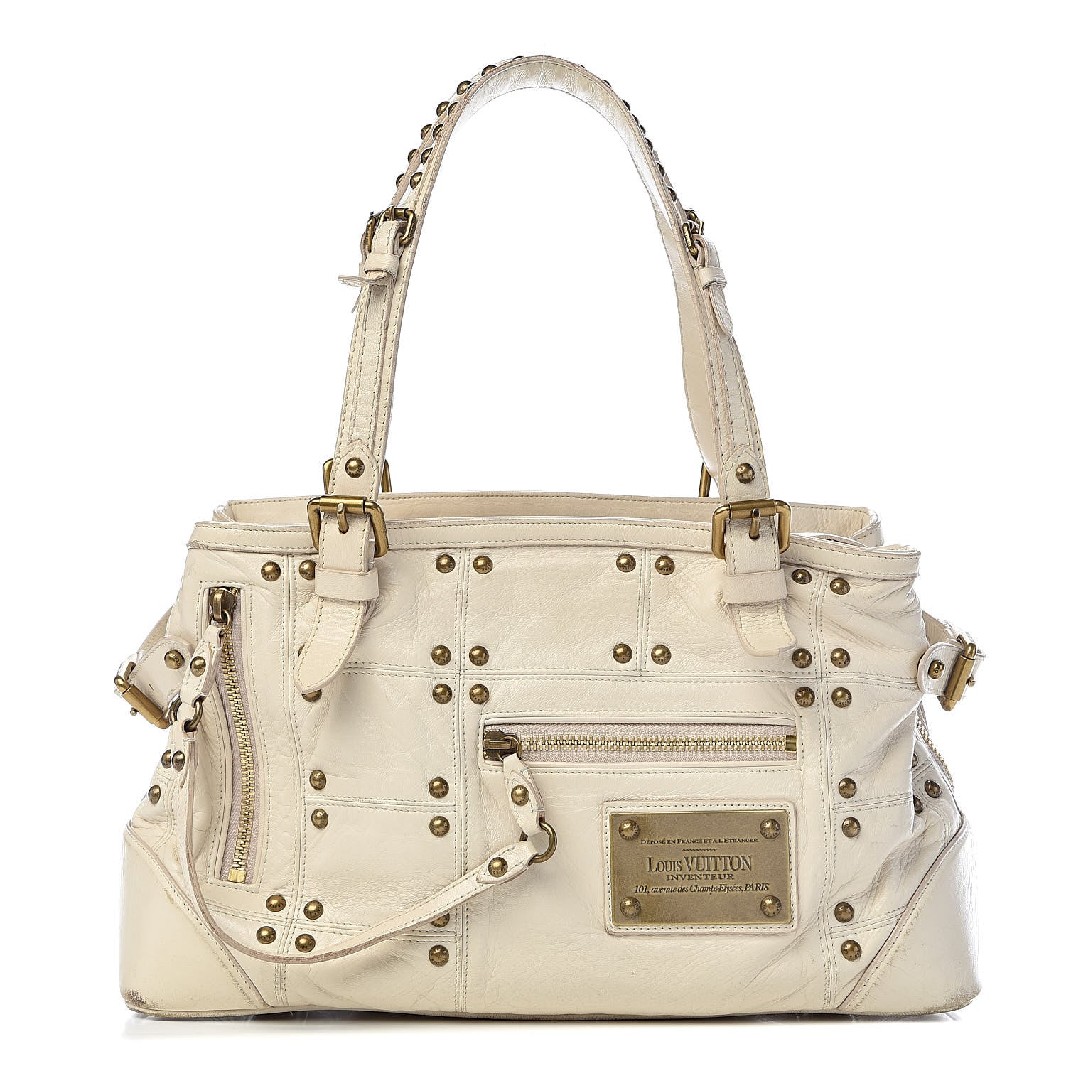 Louis Vuitton Lambskin Riveting White 1 of 28