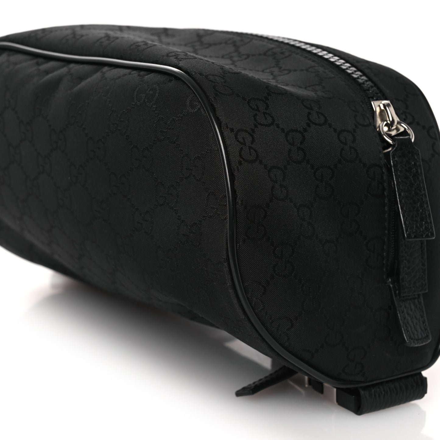 Nylon Monogram Fanny Pack Belt Bag Black