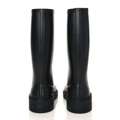 Chanel Caoutchouk CC High Boots 36 Black 5 of 9