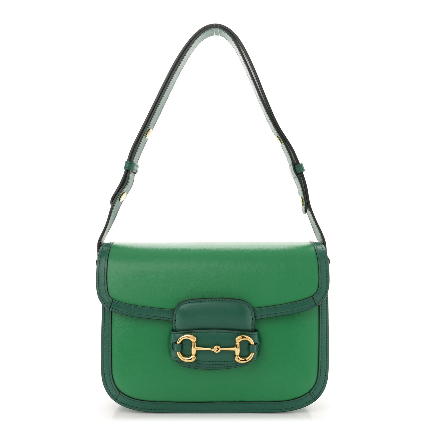 Azalea Calfskin Horsebit 1955 Shoulder Bag New Shamarock Emerald