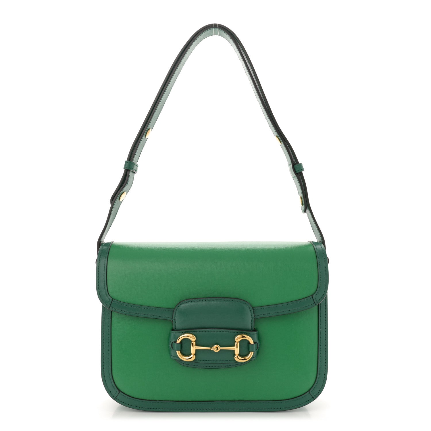 Gucci Azalea Calfskin Horsebit 1955 Shoulder Bag New Shamarock Emerald 1 of 12