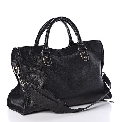 Balenciaga Chevre Gold Metallic Edge Hardware City Black 3 of 9