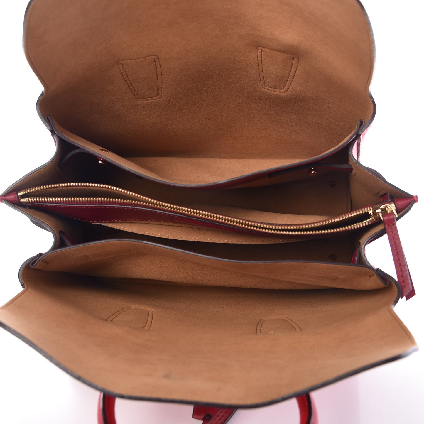 Grained Calfskin Medium Milla Tote Red