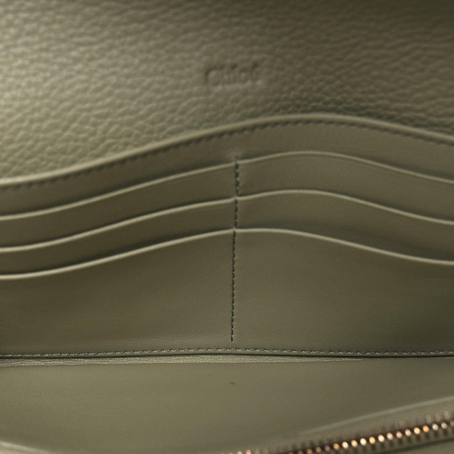 Chloe Calfskin Alphabet Long Wallet Sage 4 of 9
