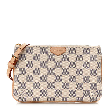 Louis Vuitton Damier Azur Double Zip Pochette 1 of 9