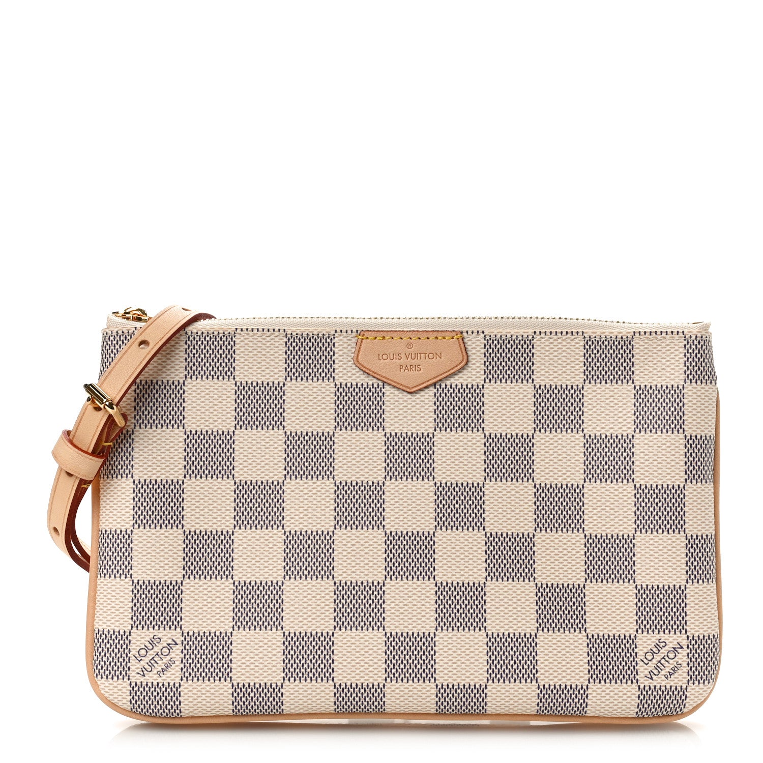 Louis Vuitton Damier Azur Double Zip Pochette 1 of 9